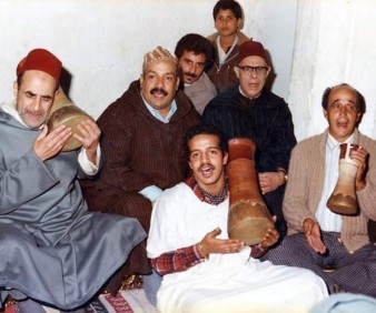 Sufi drummers gathering in Fez