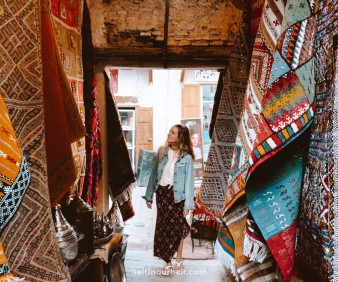 Shopping for rugs in Fez Morocco